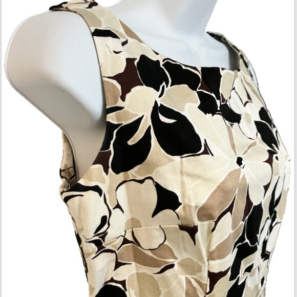 Vany New York Ladies Size 6 Multicolor Sleeveless cotton blend Floral Dress - Picture 4 of 16